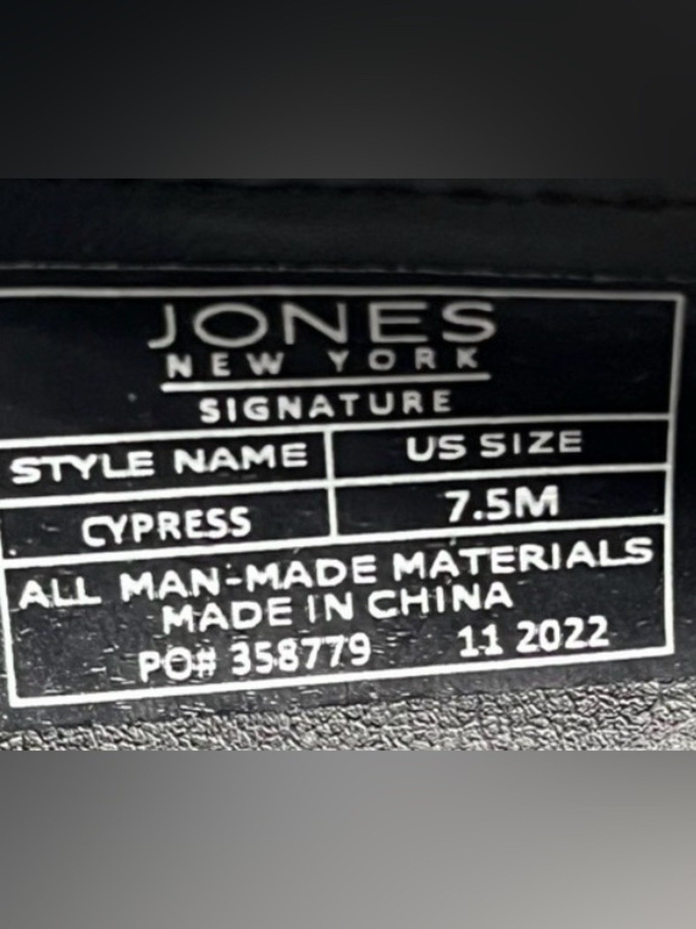 JONES NEW YORK BLACK PATENT LEATHER LOAFERS SIZE 7.5 - Picture 7 of 11